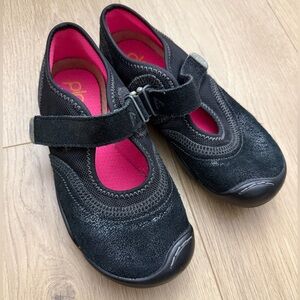 Plae Black Kids Mary Jane Comfort Shoes with Pink Lining size 13.5